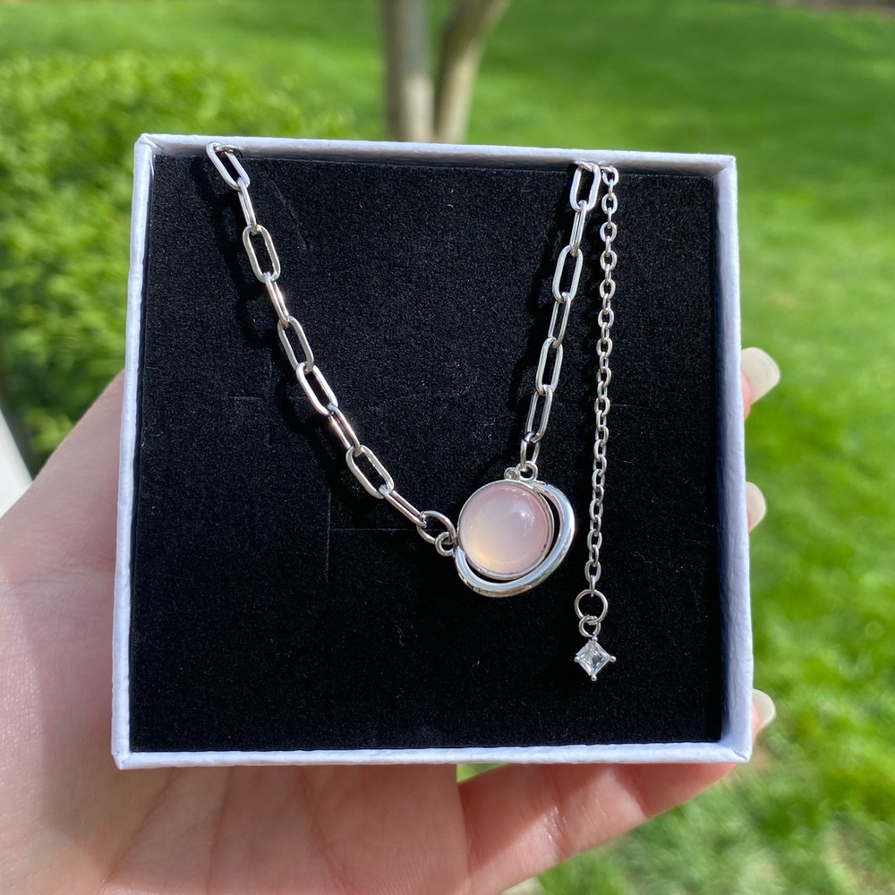 Cute Stainless Steel Planet Necklace